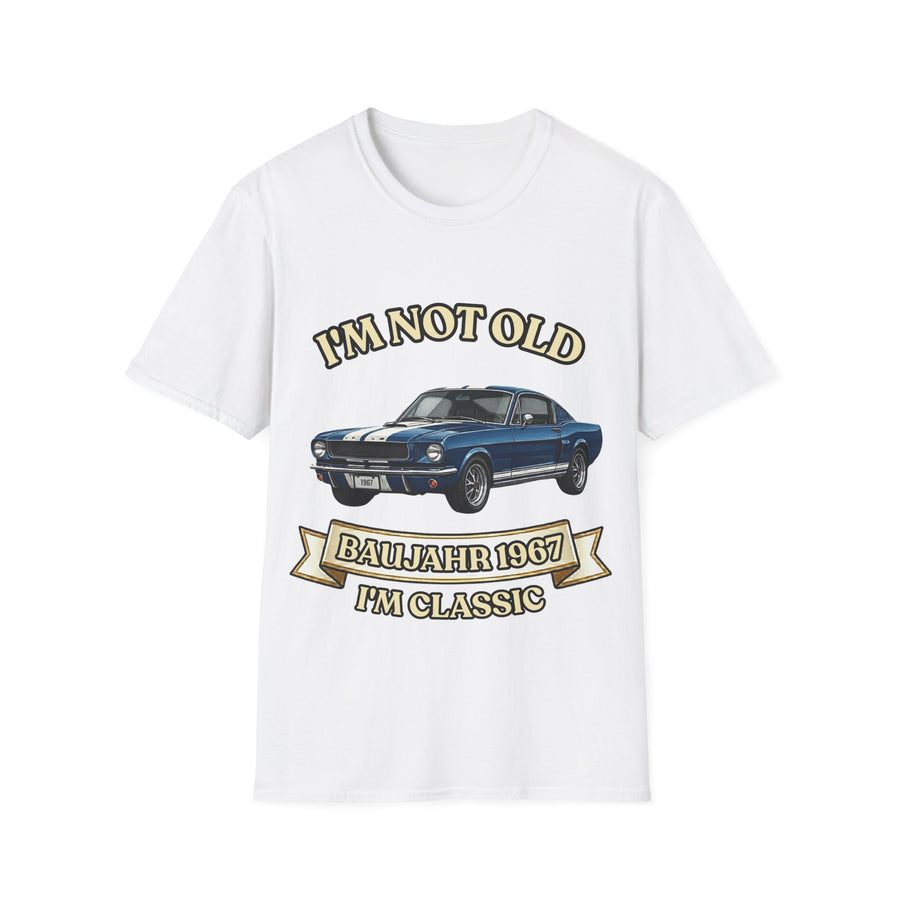 True Insights Geschenk zum 60. Geburtstag – T-Shirt Jahrgang 1967 Muscle Car | I'm Not Old I'm Classic in White