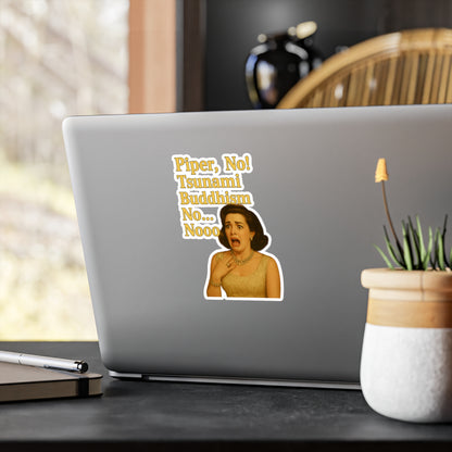 Piper No Tsunami Buddhism No Nooo - Lustiger Meme Trinkbecher Mason Jar mit Strohhalm - Retro Vintage Geschenk