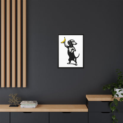 Dackel mit Banane – Banksy-inspirierter Art Print