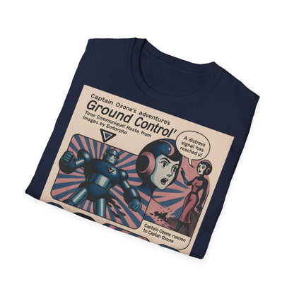 Captain Ozone T-Shirt – Retro Sci-Fi Comic Design | Ground Control Edition – Freches Satire-Design für mutige Statements | True Insights
