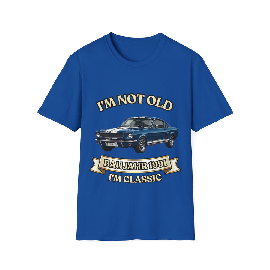 Jahrgang 1991 T-Shirt Oldtimer I'm Not Old I'm Classic  Geschenk zum 35. Geburtstag Mann Retro Kultauto Klassiker Vintage Auto True Insights