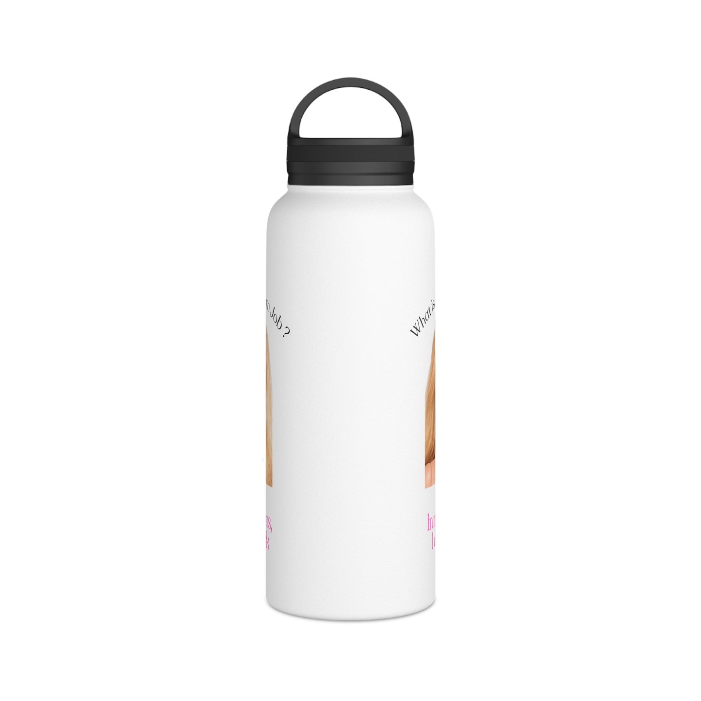 Lustige Blonde Puppe Trinkflasche - In My Dreams I Don't Work - Isolierte Edelstahl Wasserflasche mit Griff-Deckel für Faulpelze & Humor-Fans