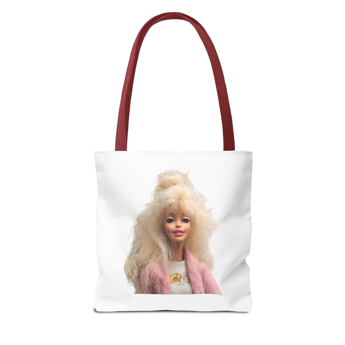Retro Barbie Puppe Tote Bag – 80er Style Blonde Doll Print, Kult Fashion Shopper für Sammler & Nostalgie-Fans