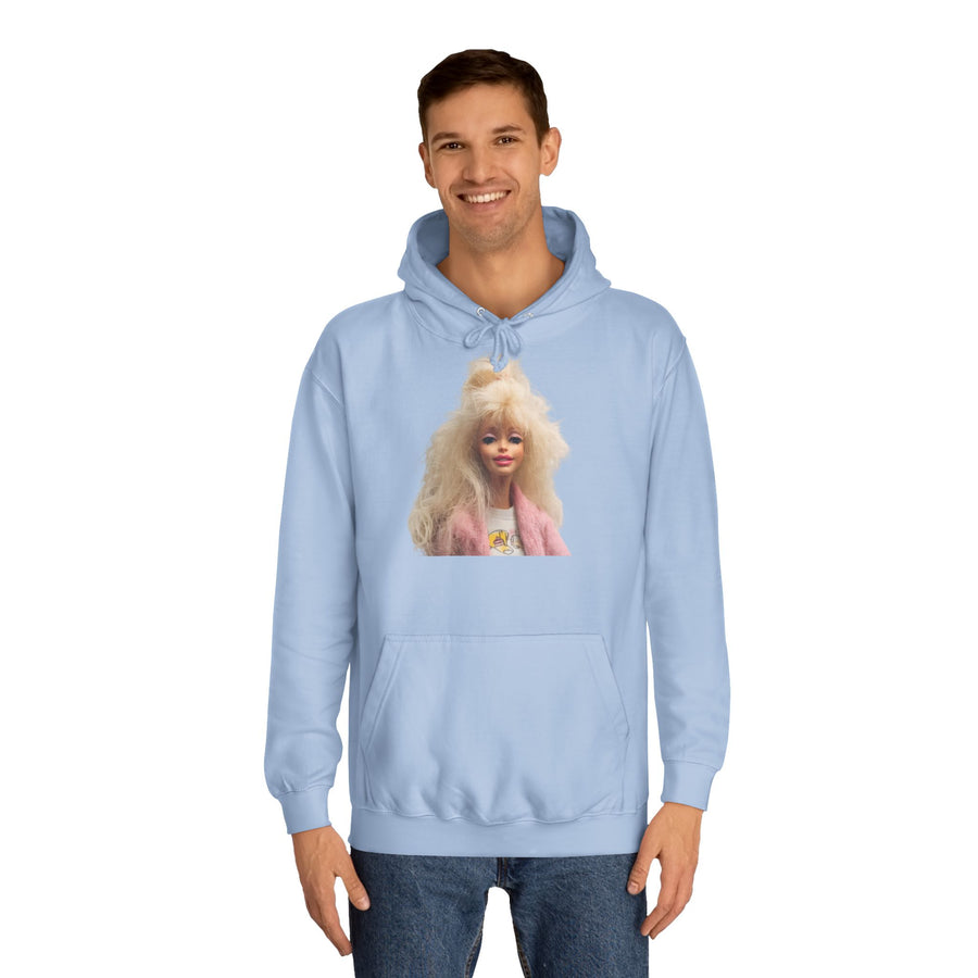 Retro Barbie Doll Women's Hoodie | 80s Style Doll Print | Nostalgia Gift for Doll Fans