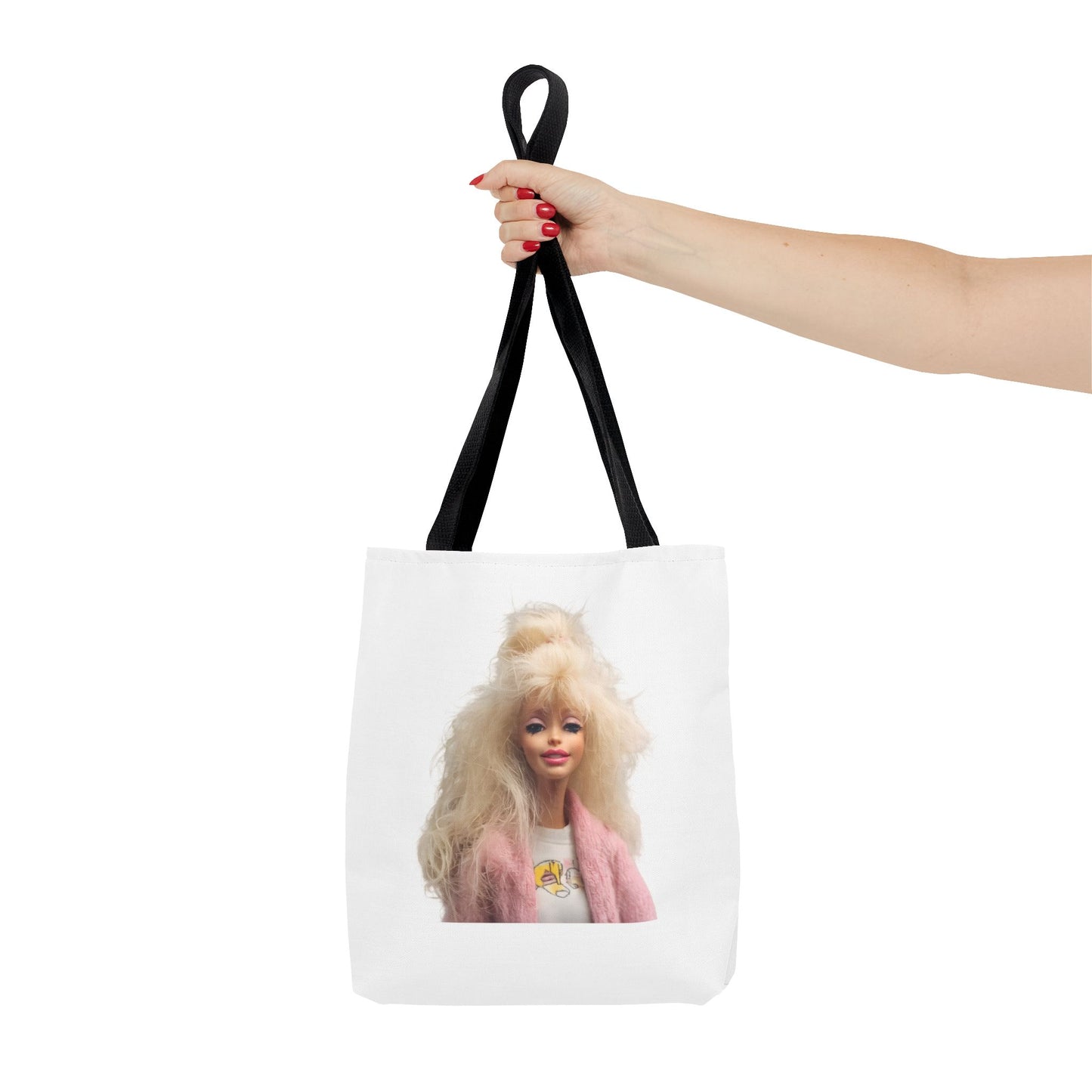 Retro Barbie Puppe Tote Bag – 80er Style Blonde Doll Print, Kult Fashion Shopper für Sammler & Nostalgie-Fans