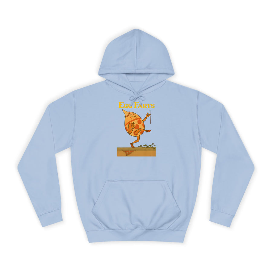 True Insights Egg Farts Hoodie – Surreales Retro-Ei-Motiv in Sky Blue