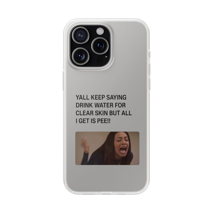 Coque de téléphone mème « Soins de la peau » – « Je ne fais que pisser ! » | Prendre soin de soi avec humour