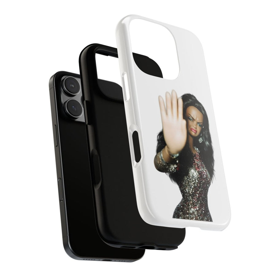 Coque de téléphone humoristique Talk to the Hand Doll – Coque effrontée pour iPhone & Samsung