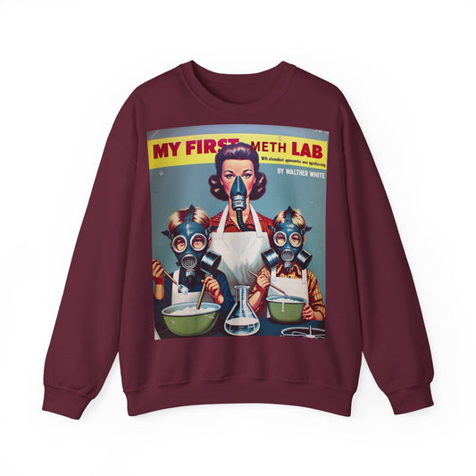 Sweatshirt – My First Meth Lab Sweatshirt | Lustiger Retro Pullover mit Satire-Print | Geschenk für Breaking Bad Fans & Dark Humor Lover | True Insights Design mit Humor