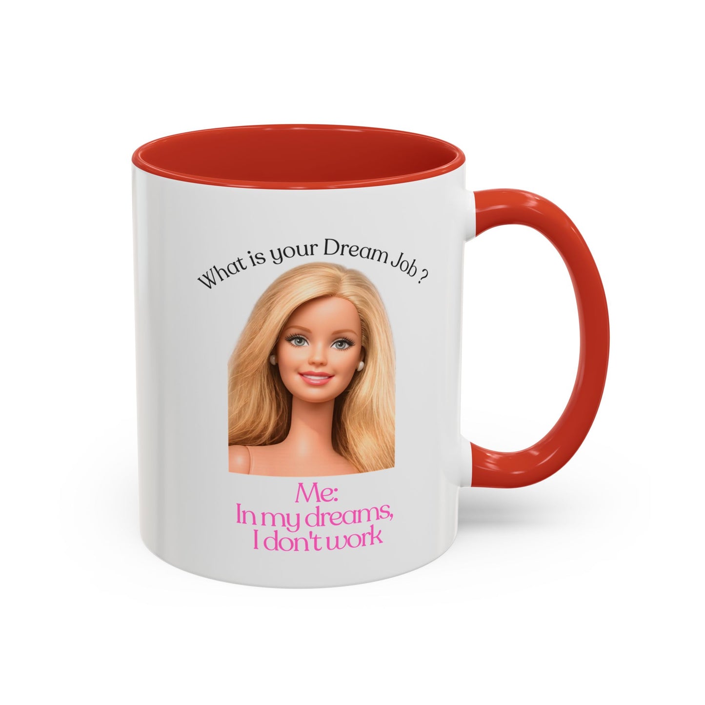 Lustige Tasse "In my dreams I don't work" - Witziger Spruch Kaffeebecher als Geschenk für faule Tage & Arbeitsmuffel