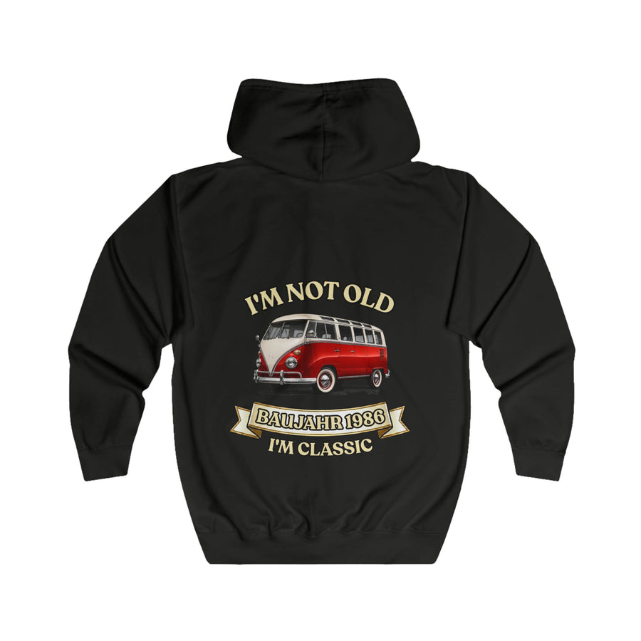 Jahrgang 1986 Zip-Hoodie – Geschenk zum 40. Geburtstag | VW Bulli