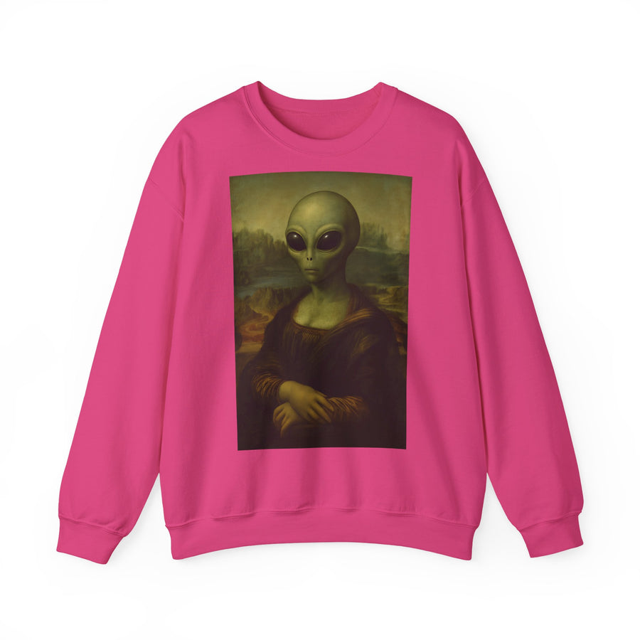 Mona Alien Sweatshirt – Kunstparodie mit Außerirdischer