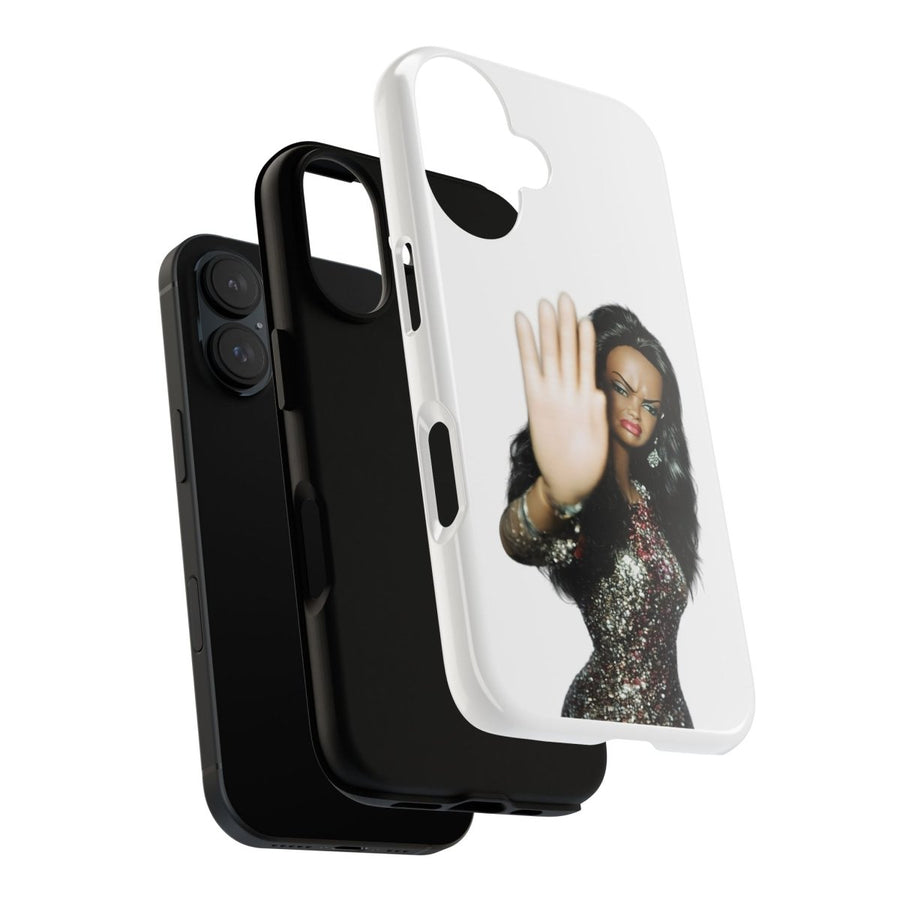 Coque de téléphone humoristique Talk to the Hand Doll – Coque effrontée pour iPhone & Samsung