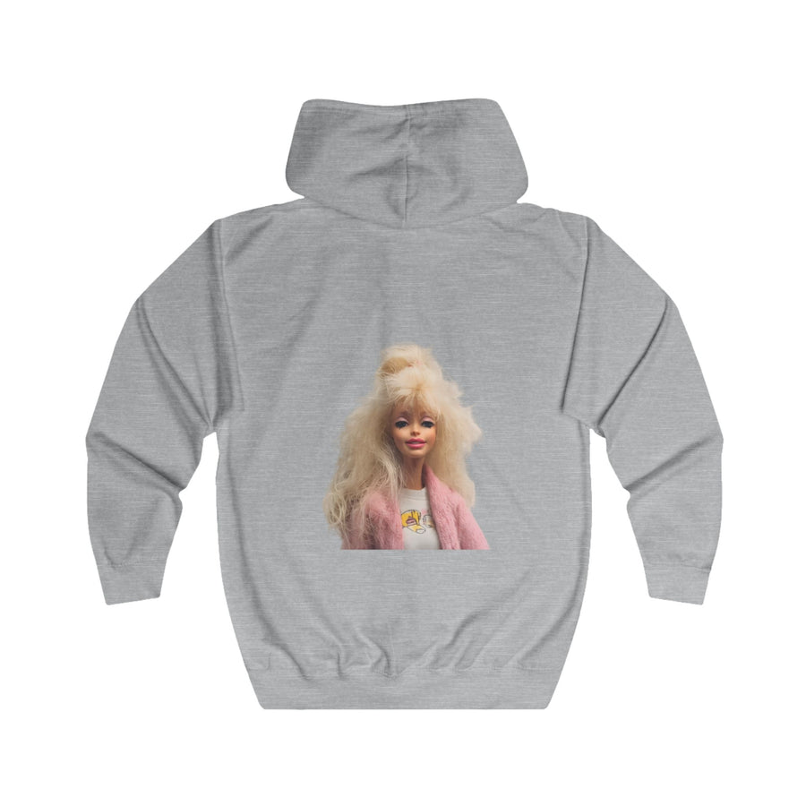 Bad Hair Day Zip-Hoodie – Lustiges Puppen-Motiv für Damen