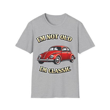 True Insights T-Shirt Vintage Käfer Oldtimer Im Not Old Im Classic in Sport Grey mit Vintage-Design