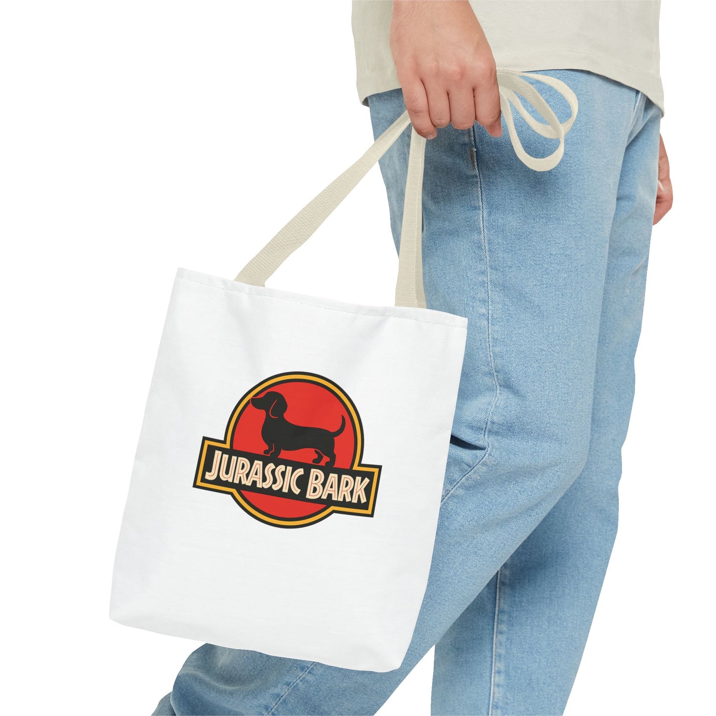 Jurassic Bark Tote Bag – Dackel Parodie Stofftasche für Hundeliebhaber & Dackelbesitzer, lustiges Geschenk
