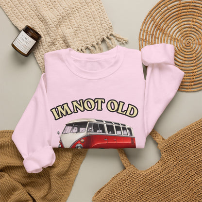 Baujahr 1986 Sweatshirt – Im Not Old I'm Classic – Retro Bulli Bus – 40. Geburtstag Geschenk für Oldtimer Fans