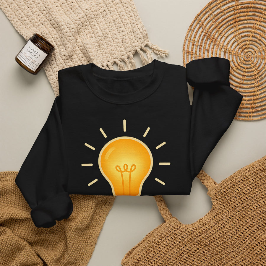 True Insights Watt? Glühbirne Sweatshirt – Witziges Wortspiel-Motiv