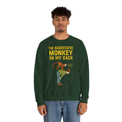 🐒 The Aggressive Monkey on My Back –atire Sweatshirt im Retro-Stil – Freches Satire-Design für mutige Statements | True Insights