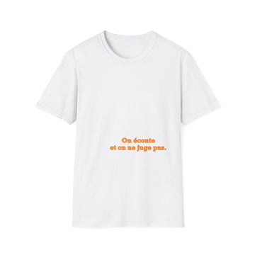 Dachshund T-Shirt – FRENCH print « On écoute et on ne juge pas » – Funny Gift for Dog Lovers