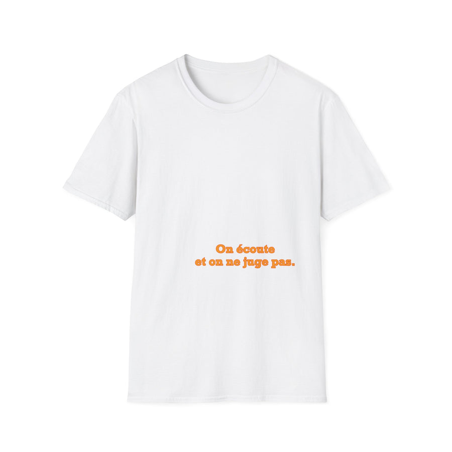 T-shirt Teckel « On écoute et on ne juge pas » – Cadeau humour pour amoureux des chiens