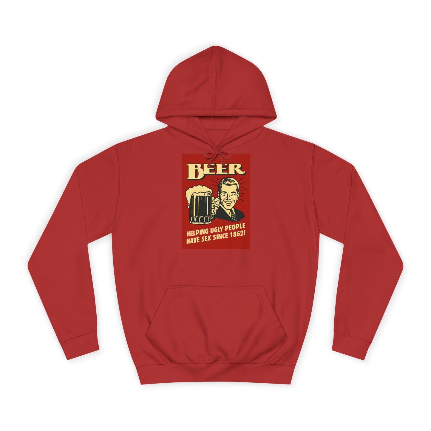 BEER Hoodie Retro Vintage Bier Spruch - Helping Ugly People - Lustiges Geschenk für Bierliebhaber, Party & Herren