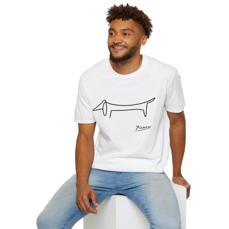 Picasso Dackel T-Shirt – Das edle Geschenk für Dackel-Besitzer