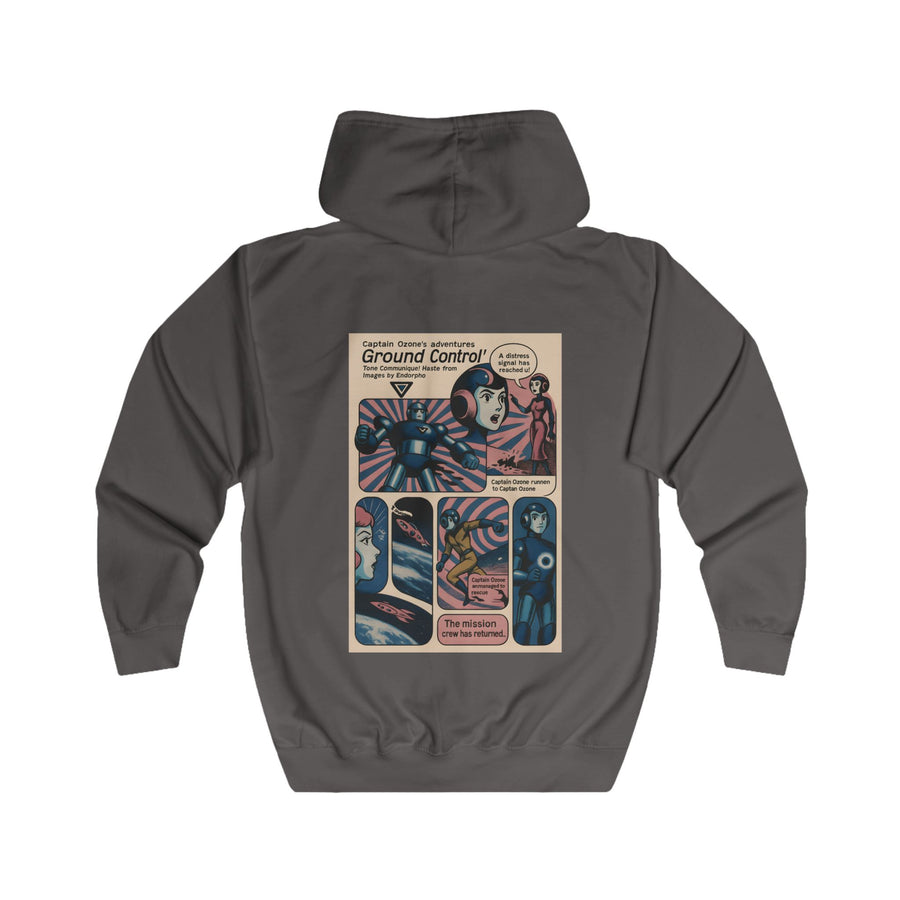 Captain Ozone Zip-Hoodie – Retro-Sci-Fi-Comic-Motiv