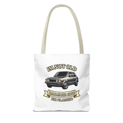 Tote Bag Baujahr 1976 - I'm Not Old I'm Classic - Oldtimer Stoffbeutel zum 50. Geburtstag, Geschenk für Autofans