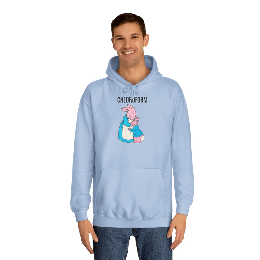CHLOROFORM Konijn Hoodie – Zwarte humor met konijntjes-motief