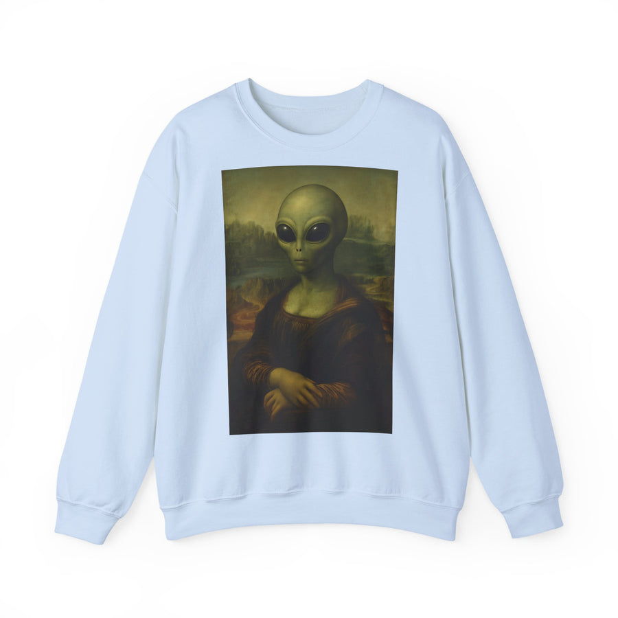 Mona Alien Sweatshirt – Kunstparodie mit Außerirdischer