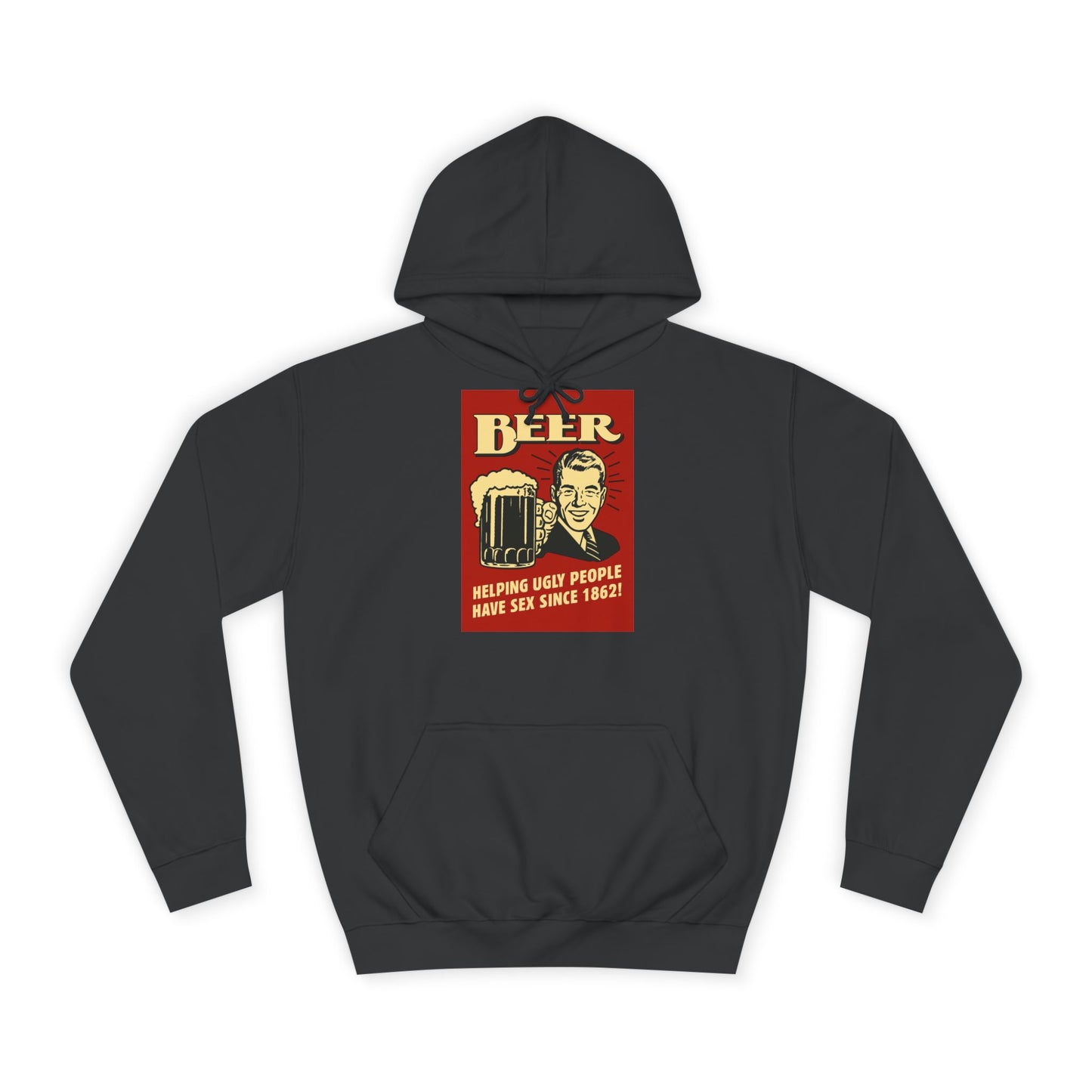 BEER Hoodie Retro Vintage Bier Spruch - Helping Ugly People - Lustiges Geschenk für Bierliebhaber, Party & Herren