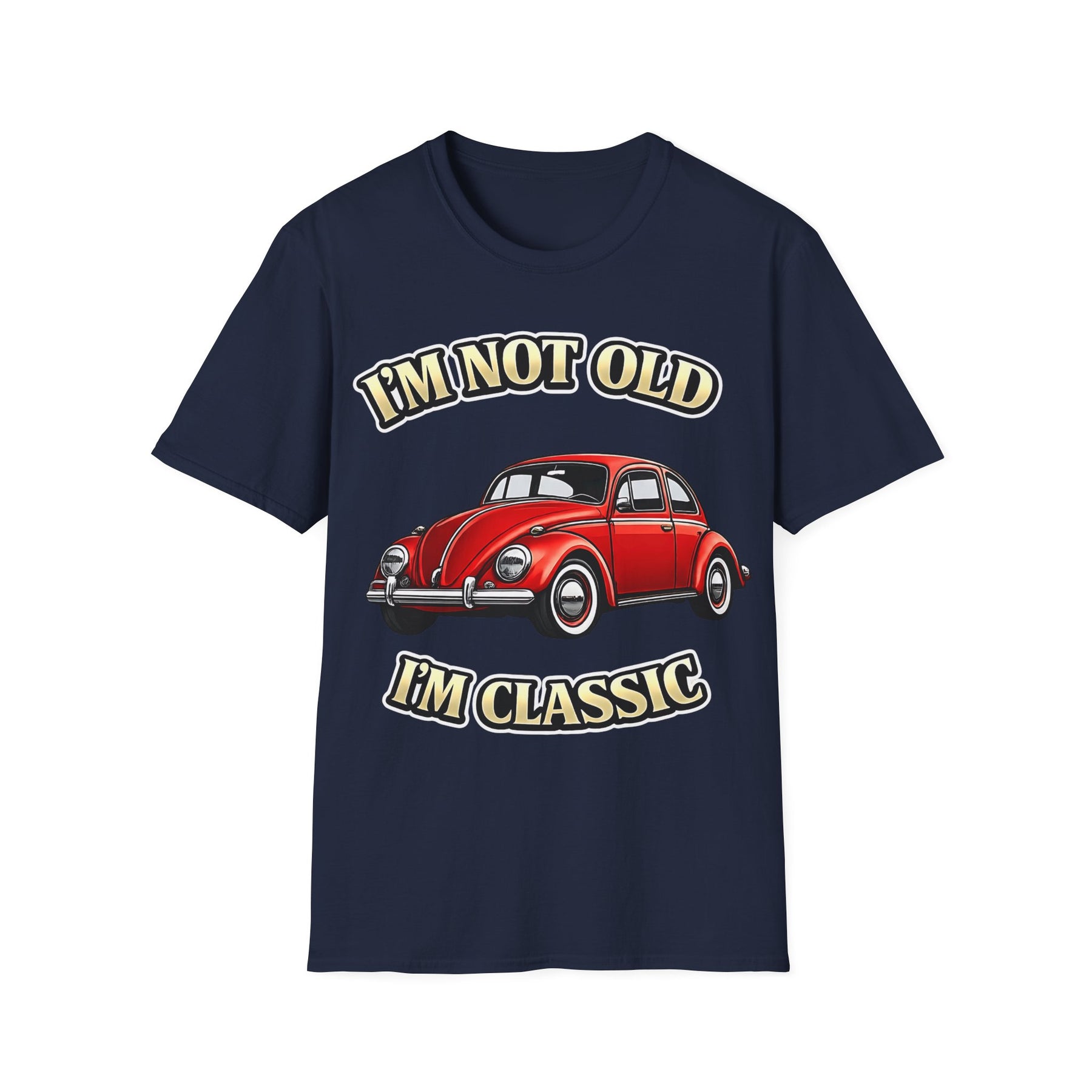 True Insights T-Shirt Vintage Käfer Oldtimer Im Not Old Im Classic in Navy mit klassischem Retro-Design