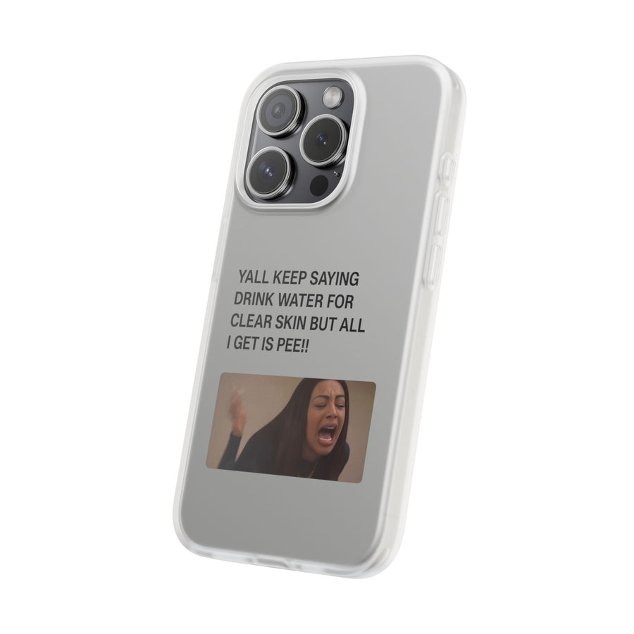 Coque de téléphone mème « Soins de la peau » – « Je ne fais que pisser ! » | Prendre soin de soi avec humour