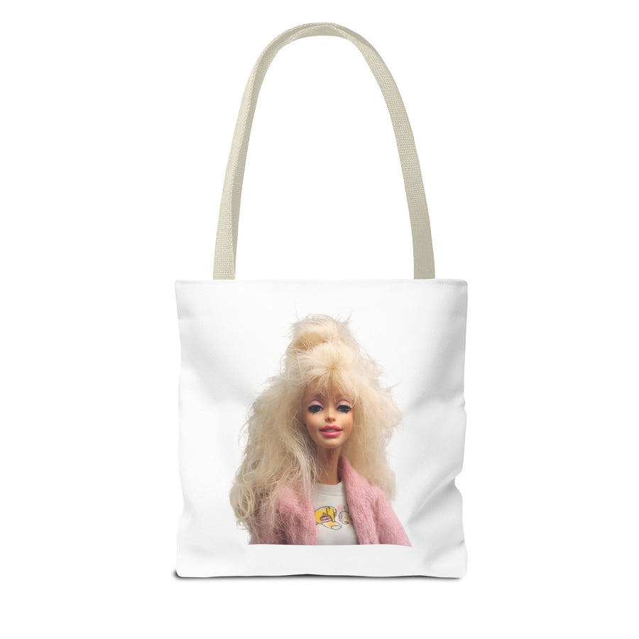 Retro Barbie Puppe Tote Bag – 80er Style Blonde Doll Print, Kult Fashion Shopper für Sammler & Nostalgie-Fans