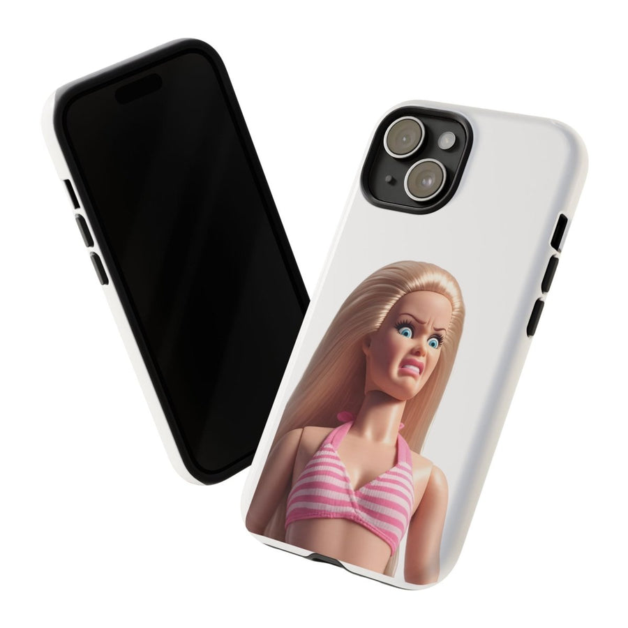 Handyhülle Lustige Pink Doll – Shocking Face Motiv für iPhone & Samsung