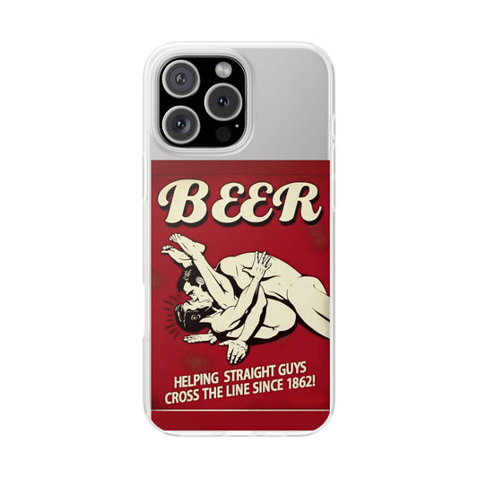 Helping Straight Guys Handyhülle – Retro Bier-Spruch als Design-Statement | Lustiges LGBTQ-Motiv-Phone Case-True Insights