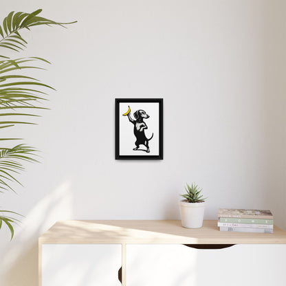 Dackel mit Banane – Banksy-inspirierter Art Print