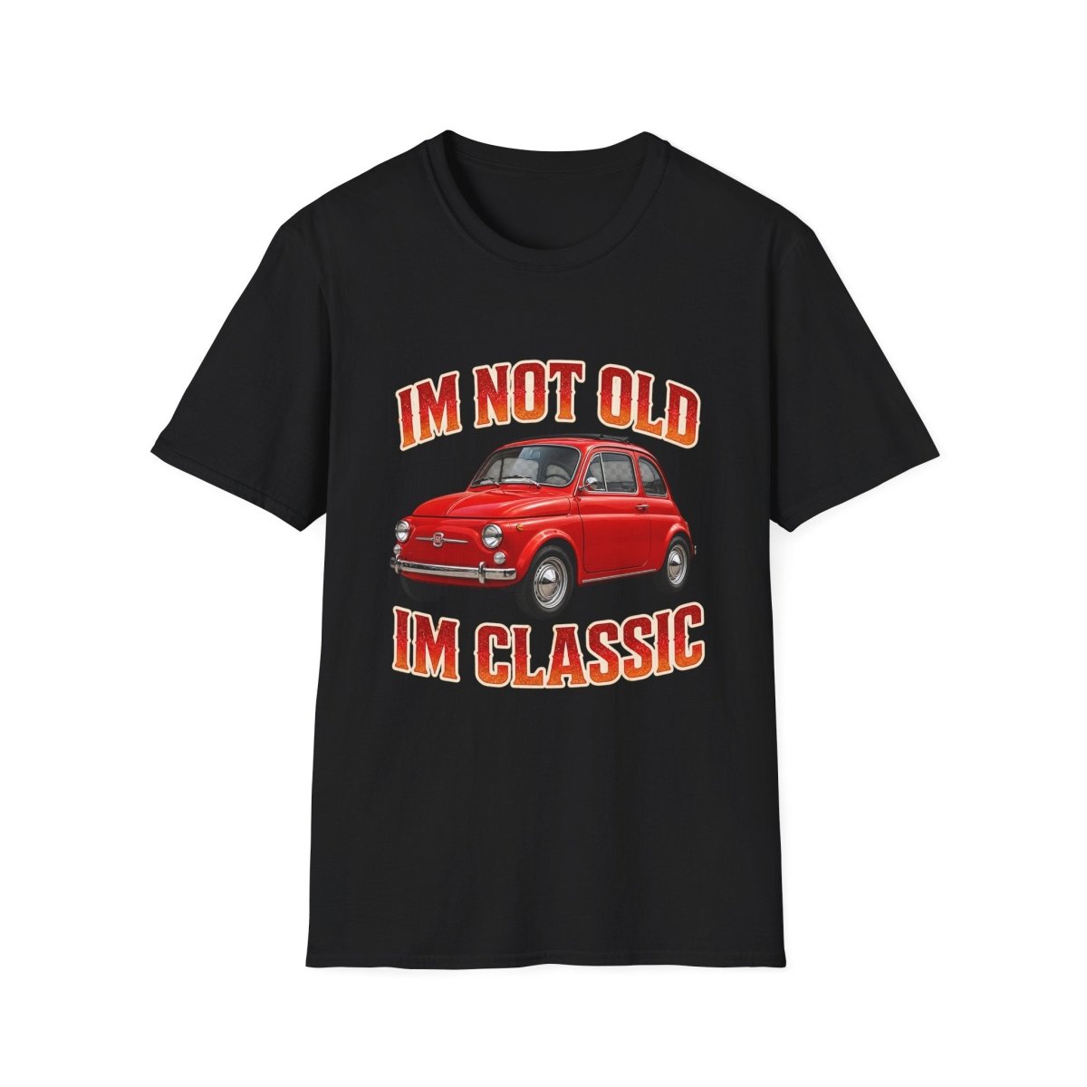 I'm Not Old I'm Classic | Fiat 500 T-Shirt Rot | Italienischer Oldtimer Retro Shirt Herren