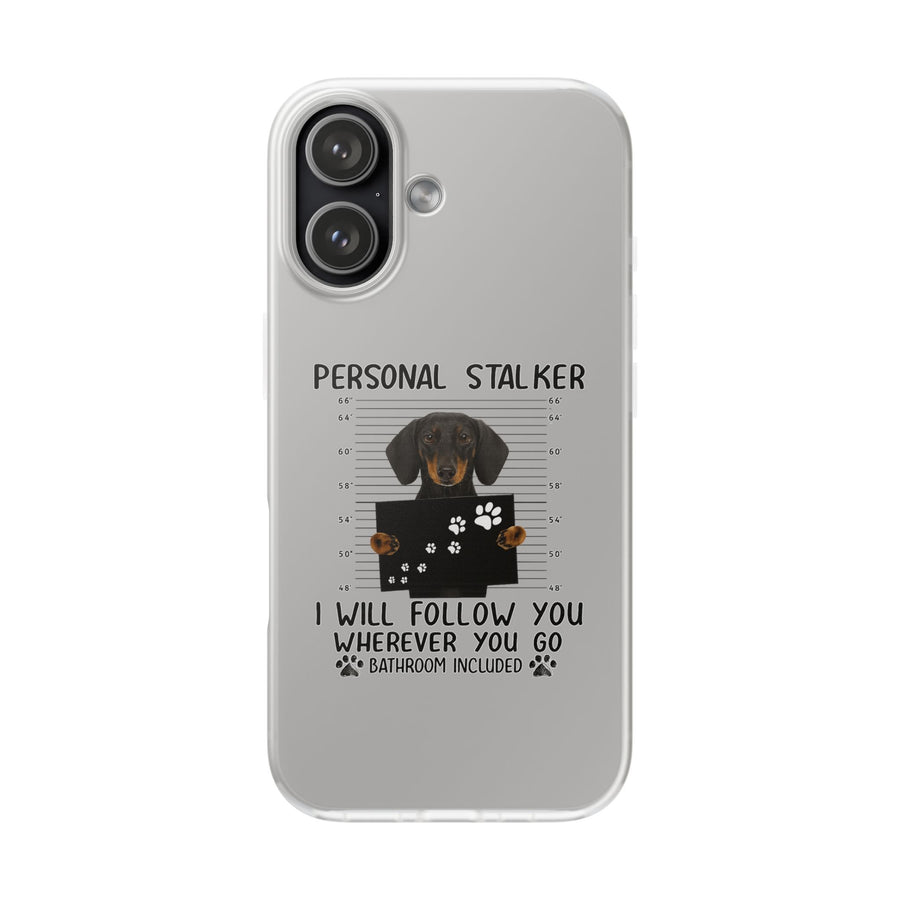 True Insights Handyhülle Dackel Personal Stalker Design für iPhone 17, humorvolles Dackel-Motiv