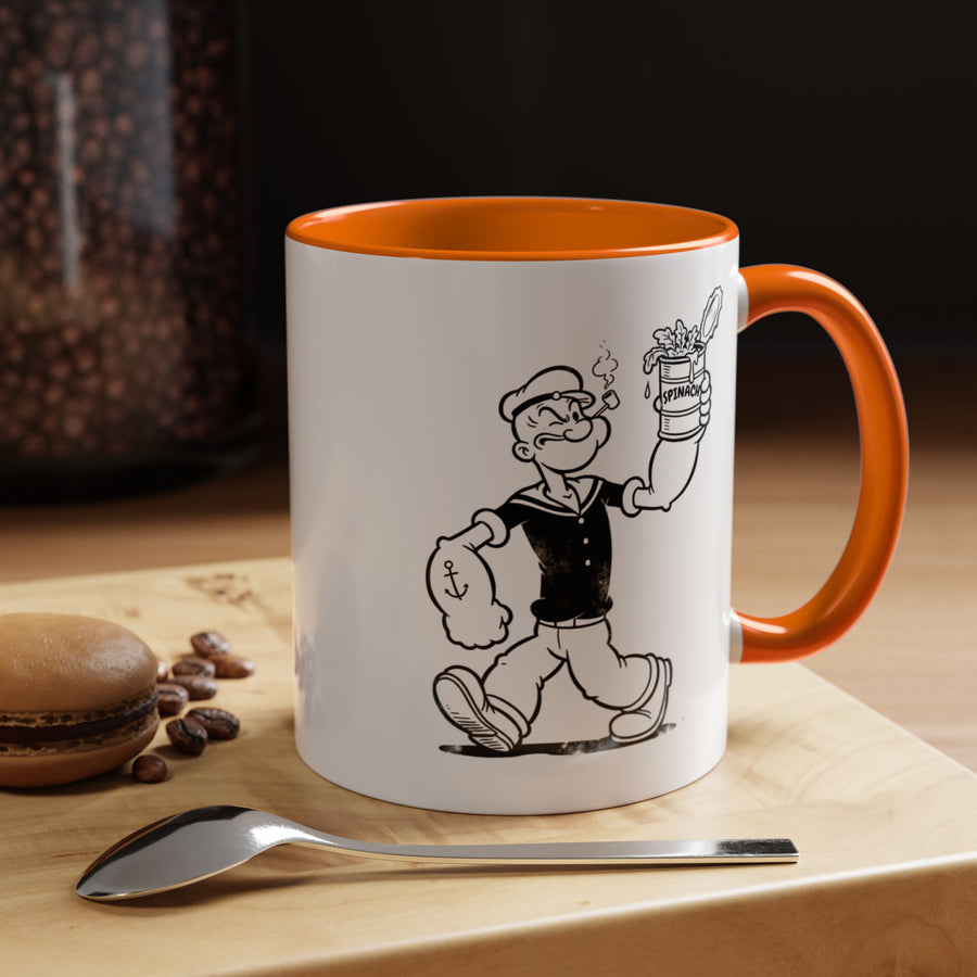 Popeye Spinat Dose Tasse – Comic Kult Kaffeebecher für Fans von Retro-Cartoons & starkem Kaffeegenuss