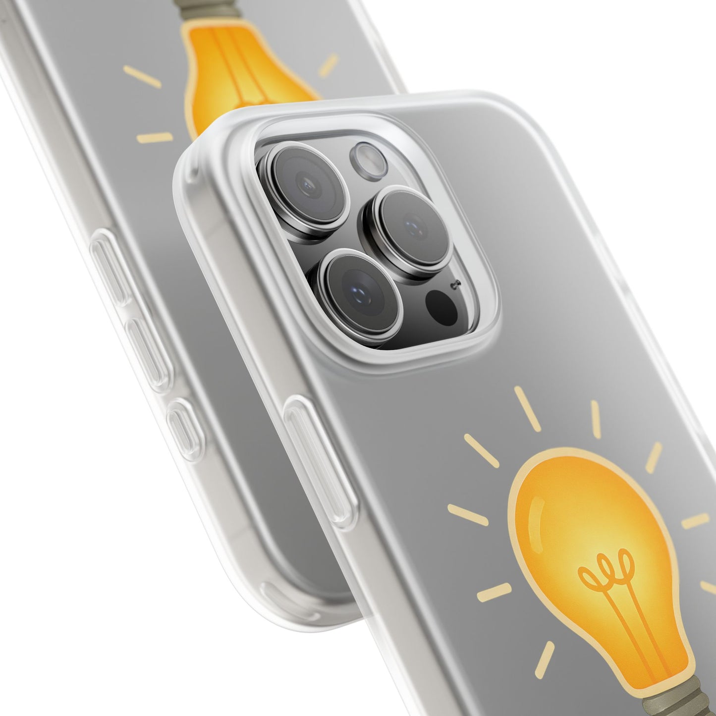 Coque de téléphone WATT? avec motif ampoule | Protection ludique pour les passionnés de technologie et d'électronique