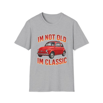 I'm Not Old I'm Classic | Fiat 500 T-Shirt Rot | Italienischer Oldtimer Retro Shirt Herren