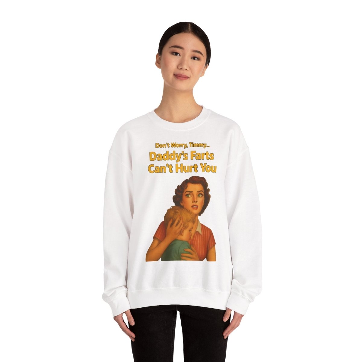 Sweatshirt – Daddy’s Farts – Satirisches Retro-Sweatshirt mit schwarzem Humor | True Insights Design mit Humor