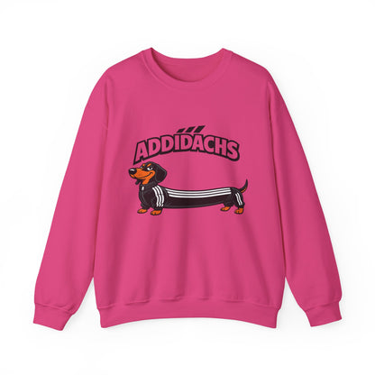 Lustiges Dackel Sweatshirt 'ADDIDACHS' – Witziges Hunde-Motiv für Dackelbesitzer & Sportfans
