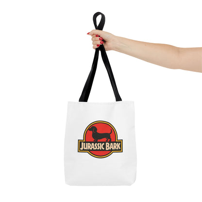 Jurassic Bark Tote Bag – Dackel Parodie Stofftasche für Hundeliebhaber & Dackelbesitzer, lustiges Geschenk