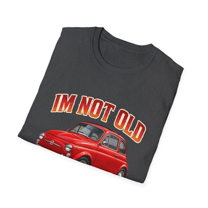 I'm Not Old I'm Classic | Fiat 500 T-Shirt Rot | Italienischer Oldtimer Retro Shirt Herren