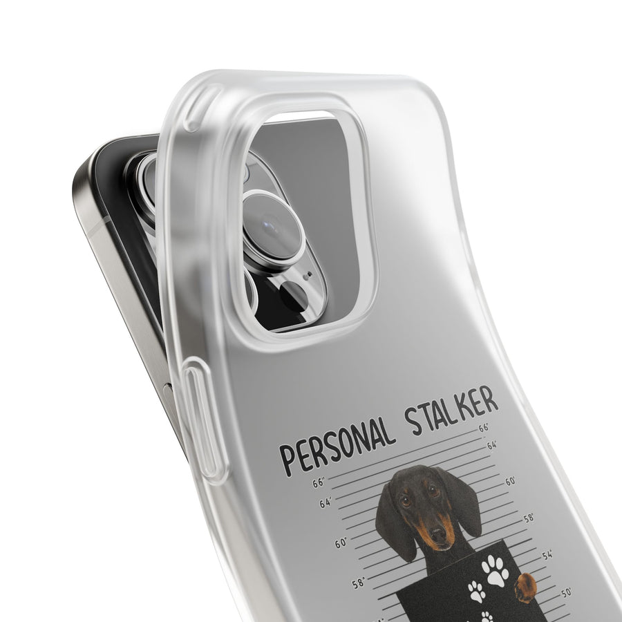 True Insights Handyhülle Dackel Personal Stalker Motiv, lustige Geschenkidee für Dackelliebhaber