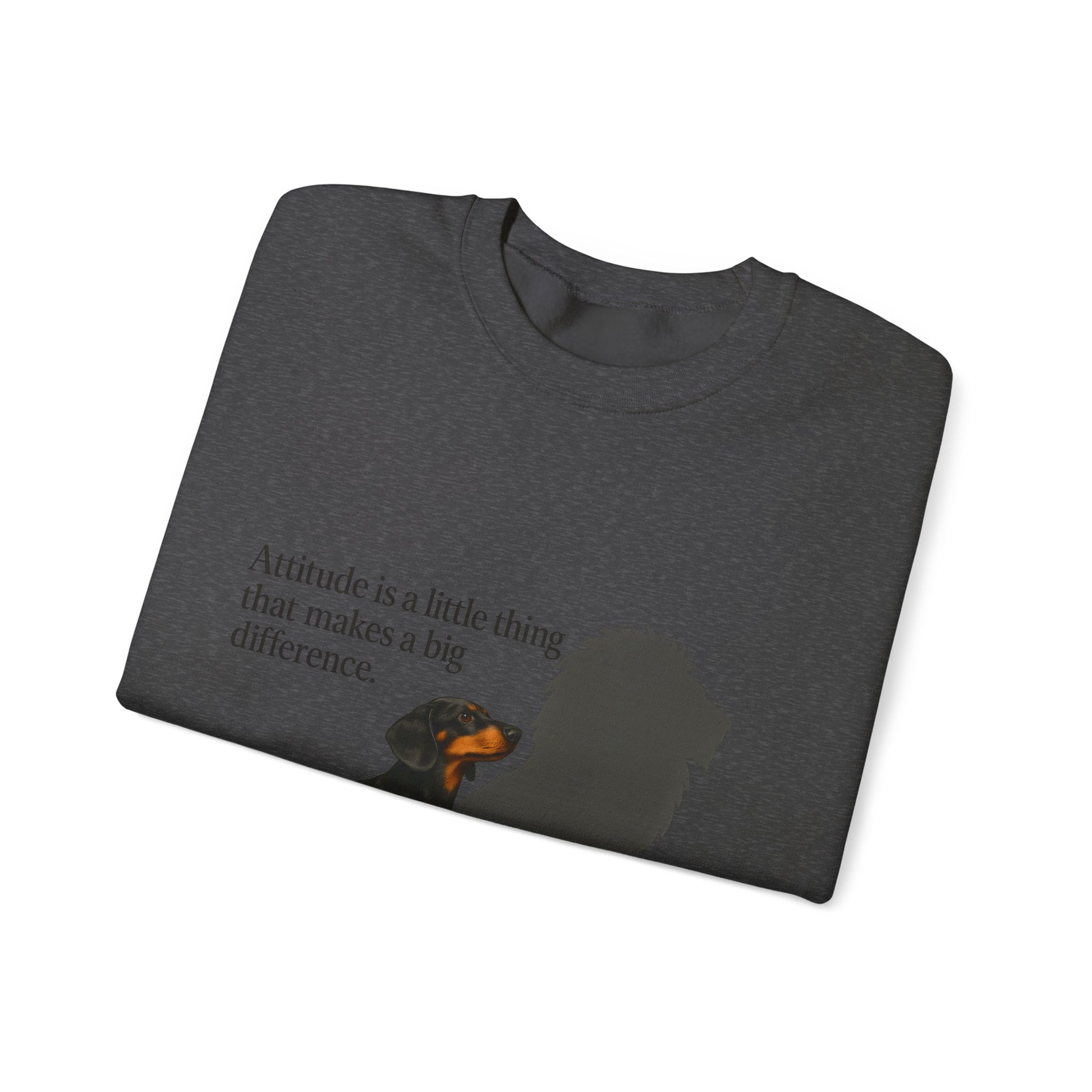Inspirierendes Sweatshirt – Dackel mit Löwenschatten „Attitude“ – Lustiges Sweatshirt | True Insights – Bild 44