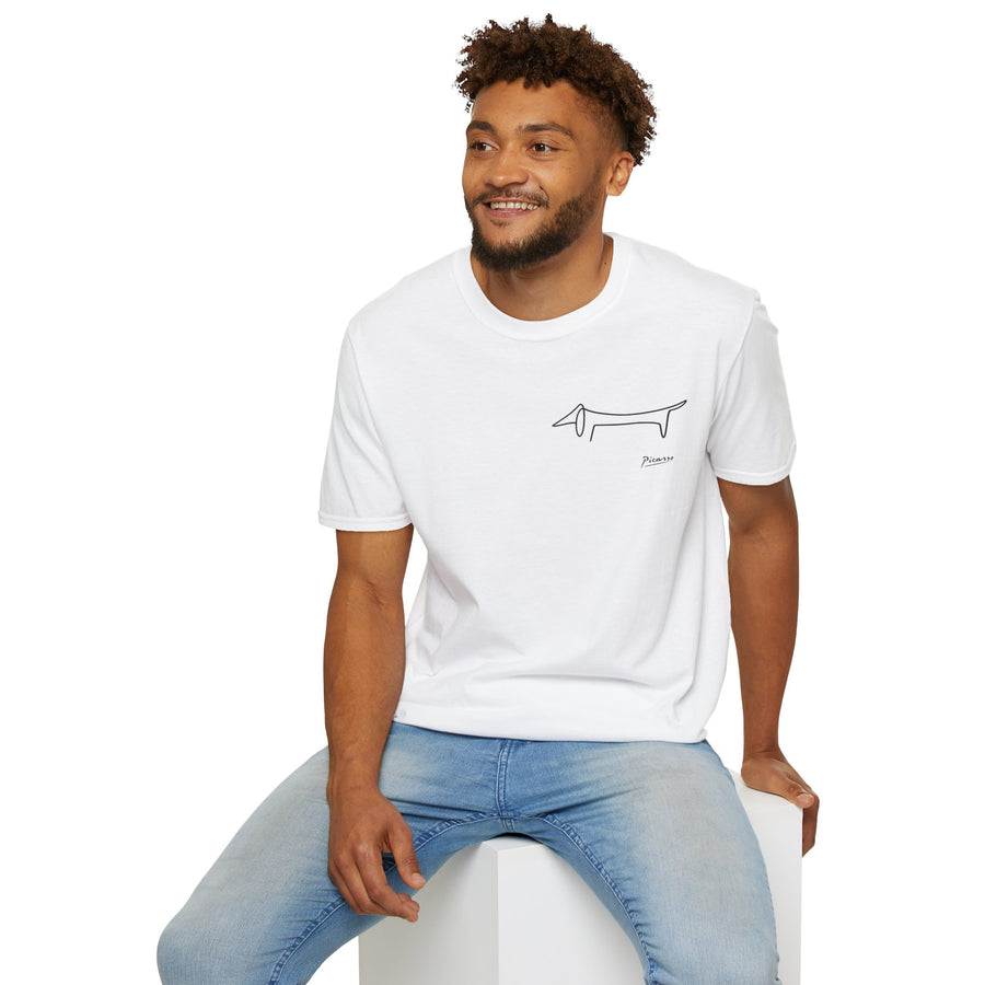 Dackel T-Shirt Picasso Linie – Geschenk für Dackel-Fans